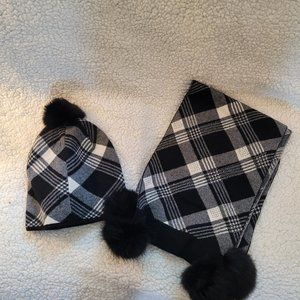 Mitchie's Wool Plaid Scarf & Hat Set